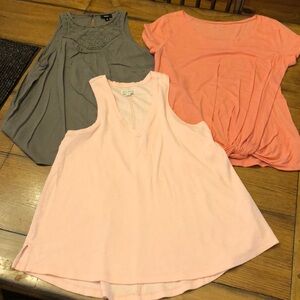 Lot of 3 women’s pullover blouse SZ M Maurices Wonderly Mossimo summer travel